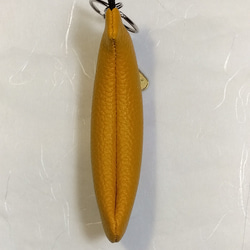 【送料無料】バナナコインケース#ズボンポケットに入れやすい細いコインケース#握れるかわいいサイズコインケース#リング付き 5枚目の画像