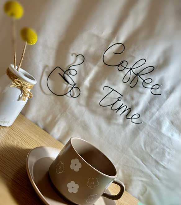 《新作》Coffee Time ワイヤーアート 7枚目の画像