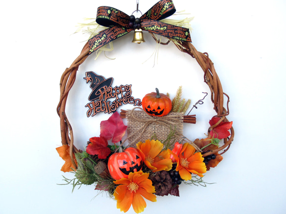 ハロウィン装飾リース❣️かず様確認用❣️ ハロウィンリース飾り 大23-13 リース kisetukazari2 通販