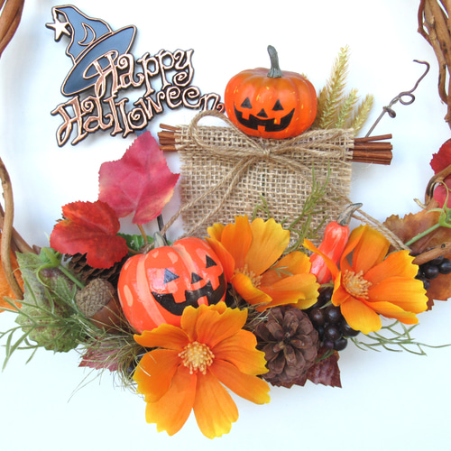 ハロウィン装飾リース❣️かず様確認用❣️ ハロウィンリース飾り 大23-13 リース kisetukazari2 通販