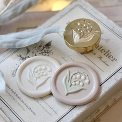 Wax seal stamp │ 鈴蘭 / Muguet │ シーリングスタンプ【25mm】 1枚目の画像