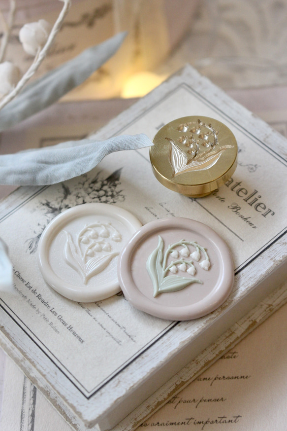 Wax seal stamp │ 鈴蘭 / Muguet │ シーリングスタンプ【25mm】 1枚目の画像