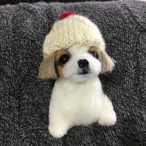 羊毛フェルト作品　シーズーちゃん NEW＞シーズー☆羊毛フェルト人形☆【1点限定販売】 羊毛