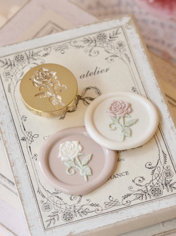 Wax seal stamp │ 薔薇 / Rose │ シーリングスタンプ【25mm】 1枚目の画像