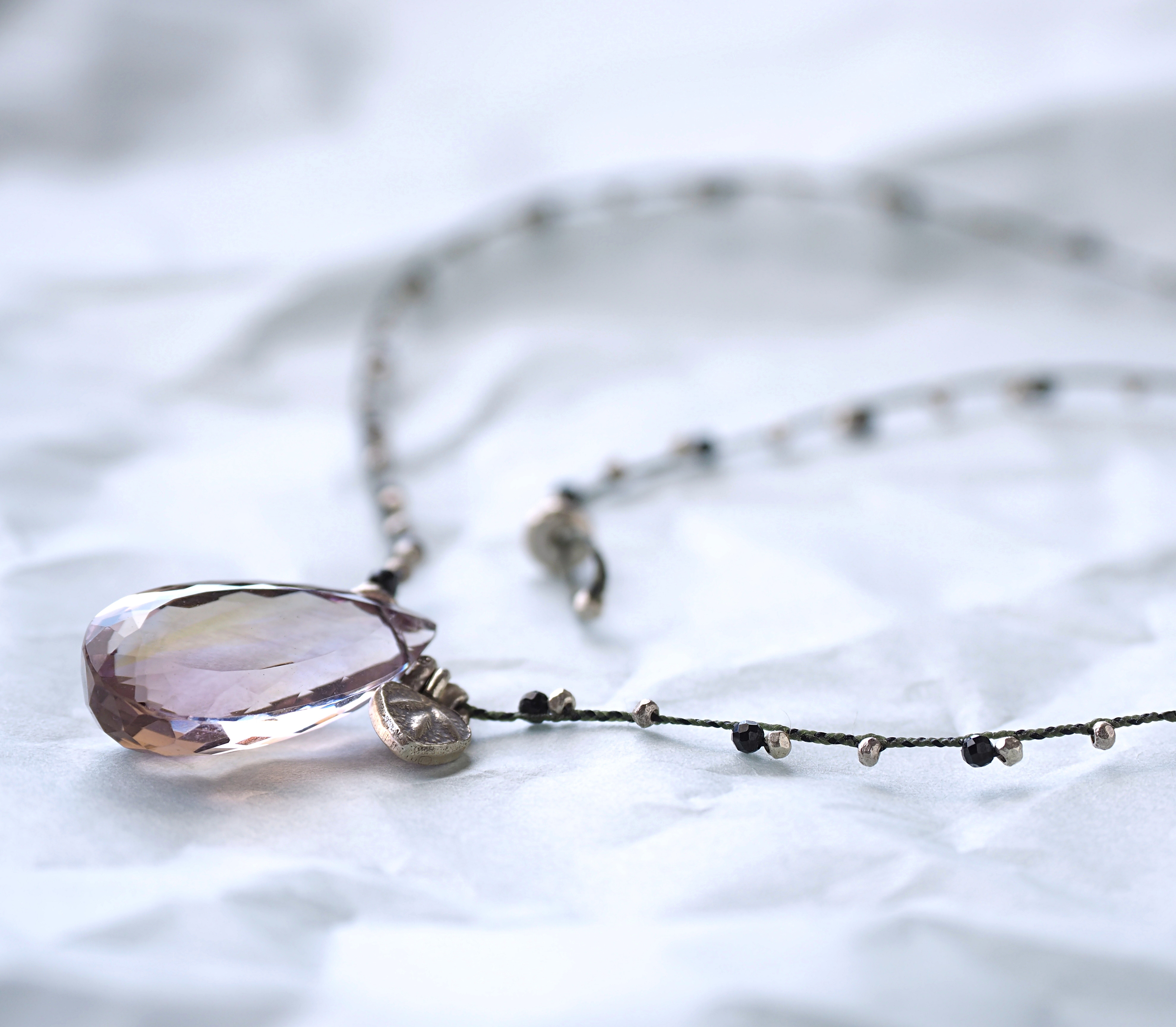 -Ametrine- braid pendant