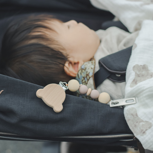 ブランケットクリップkuma》ベビーカーのブランケット転落防止クリップ