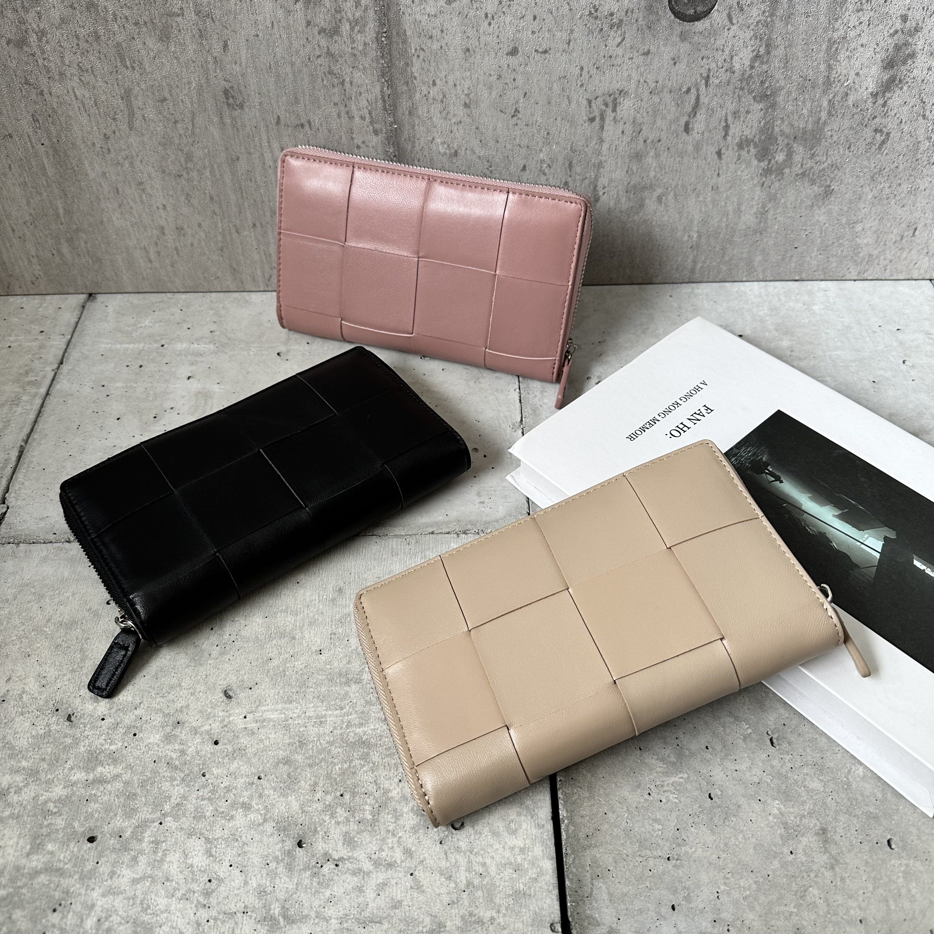 【本革】ワイドメッシュデザイン長財布／財布 シンプル 大人可愛い シック ギフト プレゼント　GWMC-MA037