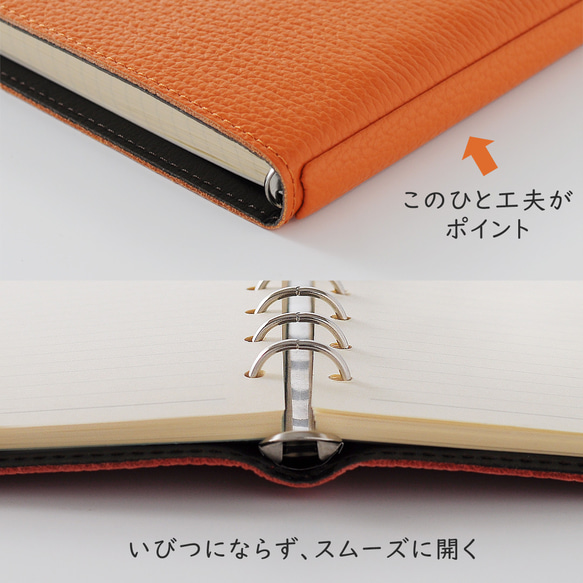 ”書いて整理派”のあなたに。くるっと折り返しができるYOSHINAシステム手帳！【ミニ６】 8枚目の画像