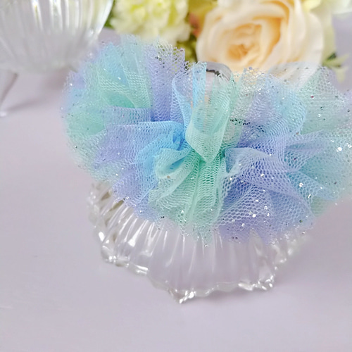 グラデーションカラーのハーフリボンシュシュ シュシュ Lilyiris