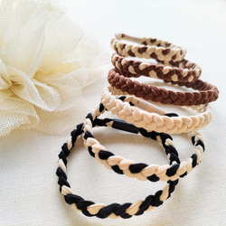 シンプルヘアゴム ベーシックカラー 三つ編み 6種×2 12個セット R247