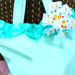 ゆめかわヘアークリップ（カトレア・白＆水色）パーティー・着物・ヘアーアクセサリー・ヘッドドレス 5枚目の画像