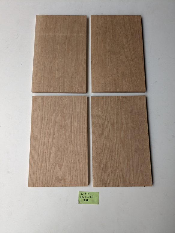 ホワイトオーク4枚セット　木材　端材　素材　DIY　05092205 3枚目の画像