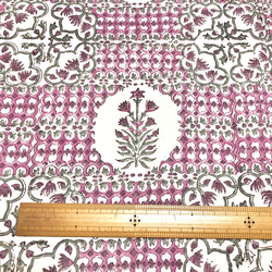 【50cm單位】白紫灰花印度手工塊印花布料棉質 第6張的照片