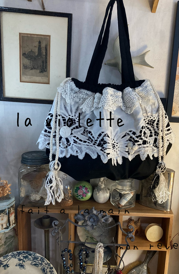 タンタ スワロフスキー レザーキャンバストートバッグ 黒 TANTA トートバッグ TANTA/タンタ/NEW SWAROVSKI CHAPPY TOTE