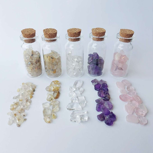 持ち運び・ネイル用】アメジストの浄化さざれ15gと持ち運び用の瓶