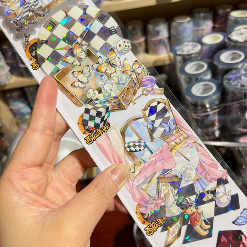 海外PETテープ 切り売り チェッカーボード 棋幻繪夢/指尖童話/詭藍時空