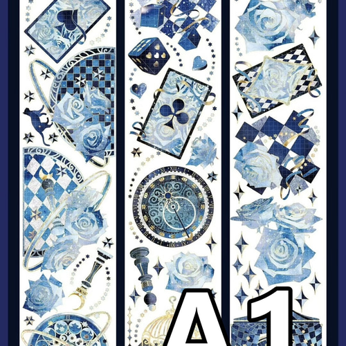 海外PETテープ 切り売り チェッカーボード 棋幻繪夢/指尖童話/詭藍時空