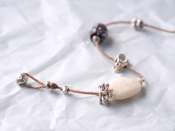-Opal・Fancy beads- bracelet 2枚目の画像