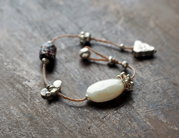 -Opal・Fancy beads- bracelet 1枚目の画像