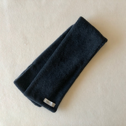 【大人の贅沢とろみフリース】ミニマフラー /チャコール 8枚目の画像