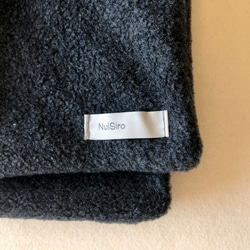 【大人の贅沢とろみフリース】ミニマフラー /チャコール 12枚目の画像