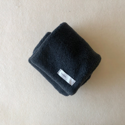 【大人の贅沢とろみフリース】ミニマフラー /チャコール 11枚目の画像