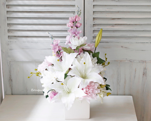 仏花　お供え花　初盆　造花　大きめサイズ　アレンジメント 楽天市場】【売れ筋】【当店オススメ】お仏壇や納骨堂などに枯れ