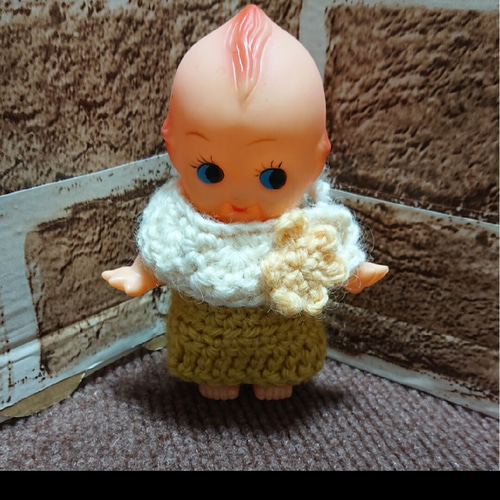 手編み＊13㌢キューピー着せ替え服 ④ その他人形 ＊たんぽぽ