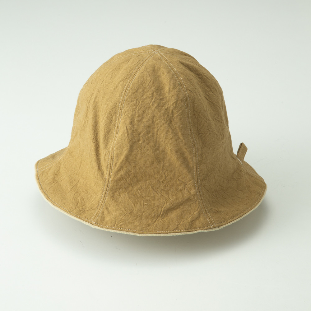 大人リバーシブルチューリップハット／茶色×ベージュ