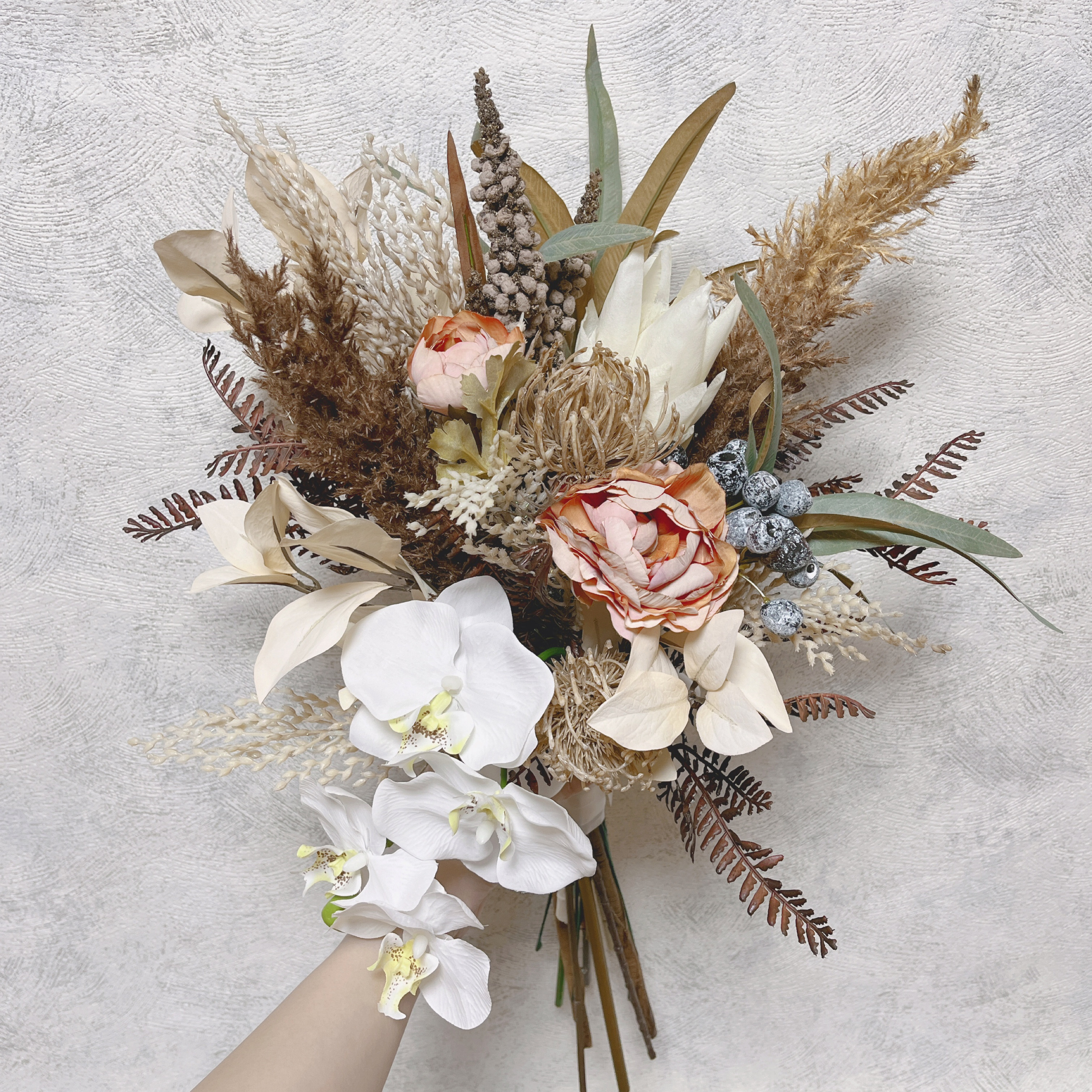 結婚式！前撮りに！】アーティシャルフラワーブーケブートニア