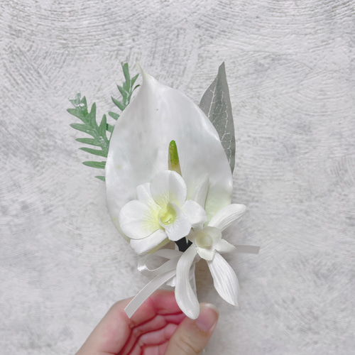 アーティフィシャルフラワーブーケ　ウェディングブーケ　造花ブーケ　ブートニア 受注生産】ブーケ ブートニア ウェディングブーケ 造花ブーケ アーティ