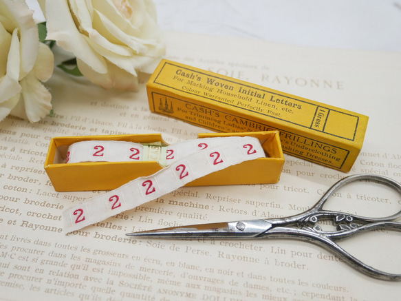 フランス アンティーク ナンバーテープ 【37】【38】【39】50枚セット