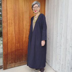 さらっと羽織る冬リネンの四角コート コート カタカミナ 通販 10584017