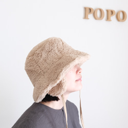 軟耳毛帽&lt;3色&gt;非常適合禮品包裝◎可以選擇印有自己名字的抽繩袋 第1張的照片