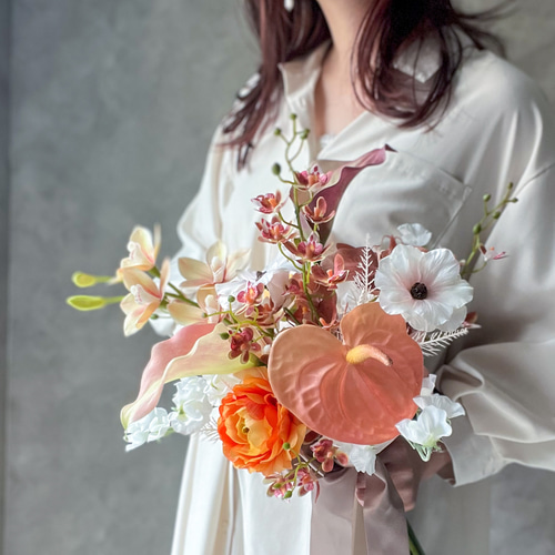 ウェディングブーケ✳︎ブートニア✳︎orange