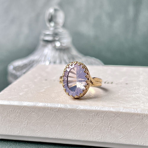 真鍮☆コンケーブカット☆宝石質スコロライトAAA☆11〜19号