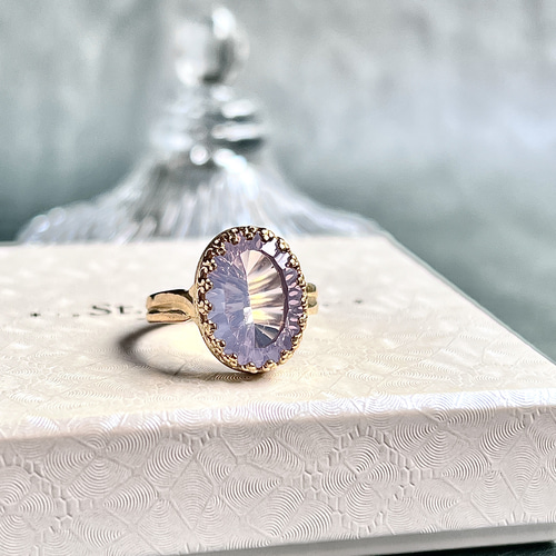 真鍮☆コンケーブカット☆宝石質スコロライトAAA☆11〜19号