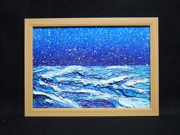 油絵 絵画【雪の道】