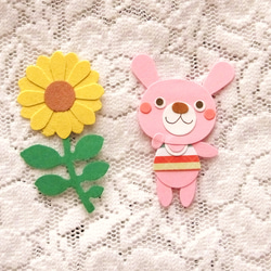 動物*くま＆うさぎ*せんせいありがとう*アルバム*手作りカード