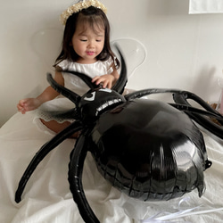 O_004【 Halloween balloon Spider 】 クモ 蜘蛛 バルーン 風船 撮影 アイテム 撮影小物 6枚目の画像