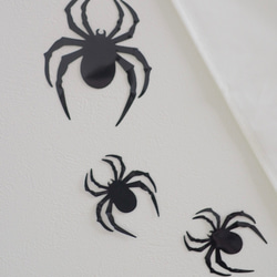 O_002【 Wall stickers 】 くも 蜘蛛 spider 撮影小物 3D コウモリステッカー 立体 ハロウ 1枚目の画像