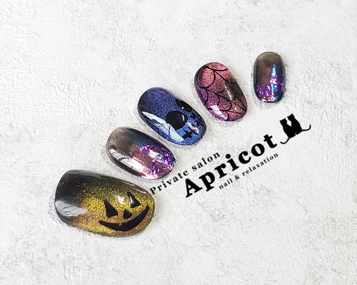 ジェルネイルチップ】A-152☆サイズ変更OK☆ハロウィンハンド