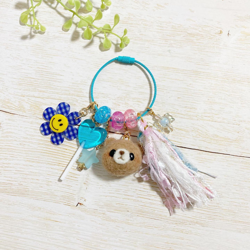 ♡色を楽しむ♡ビタミンカラーのじゃらじゃらキーホルダー