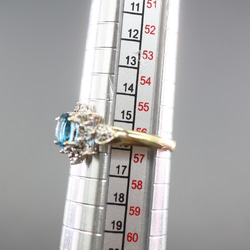 傑作 ゴールド 英国 ビンテージ ブルー トパーズ ヴィンテージ 指輪 リング 375 ジュエリー レディース J143 4枚目の画像