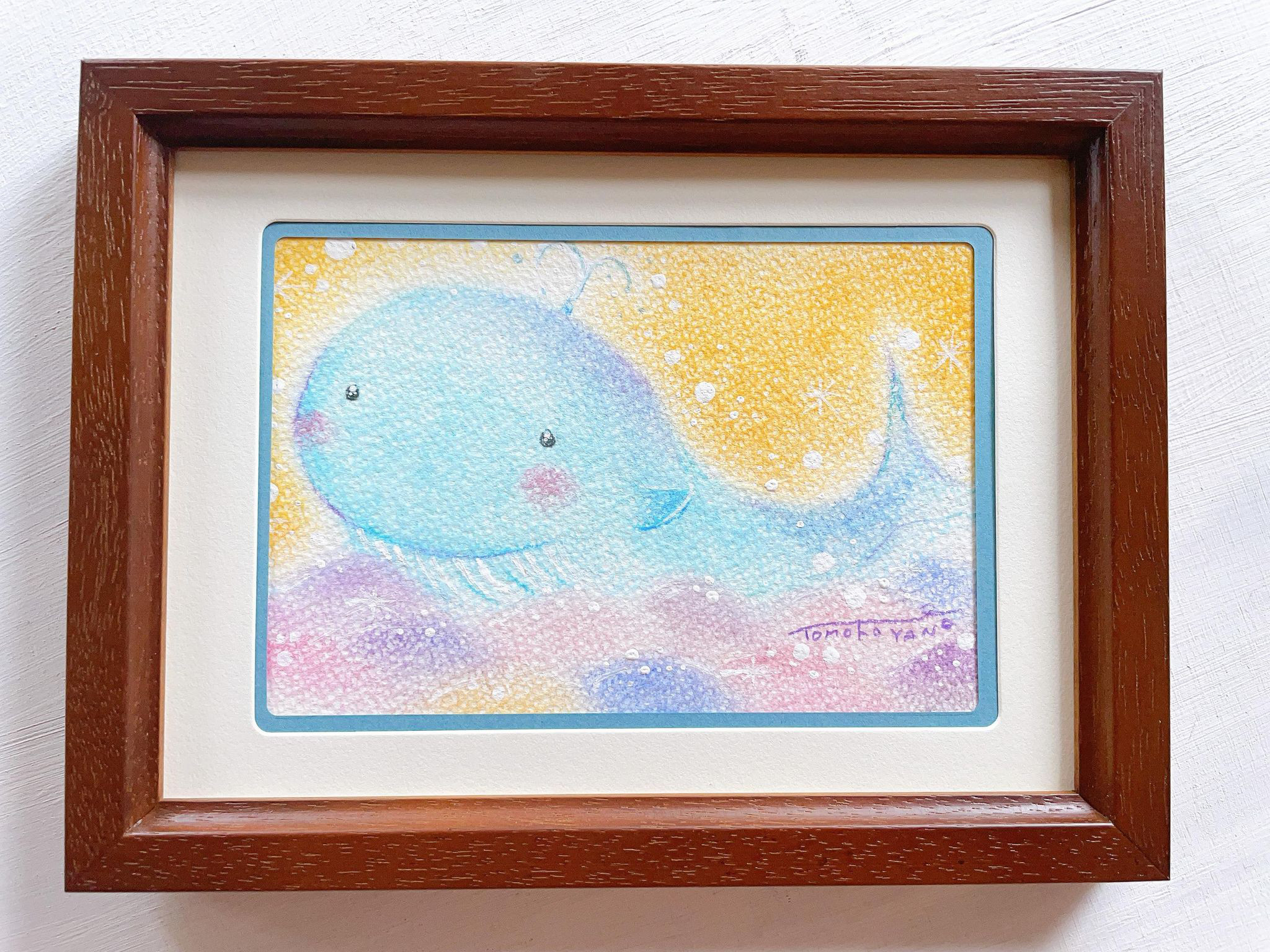 原画 クジラの絵 癒し くじら 鯨 ホスピタルアート ヒーリング