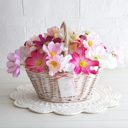 コスモスバスケット アートフラワー el flowers エルフラワーズ 通販