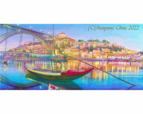 小宮山恒男「ヨーロッパ風景」 油彩画 額縁外寸37.0x42.0n7.5