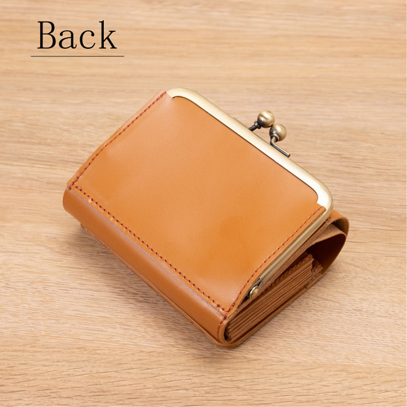 【送料無料 】がま口コンパクト＋蛇腹ポケット大容量の本革ミニ財布 お札が折れない財布 普段使いにはぴったりのサイズ感で