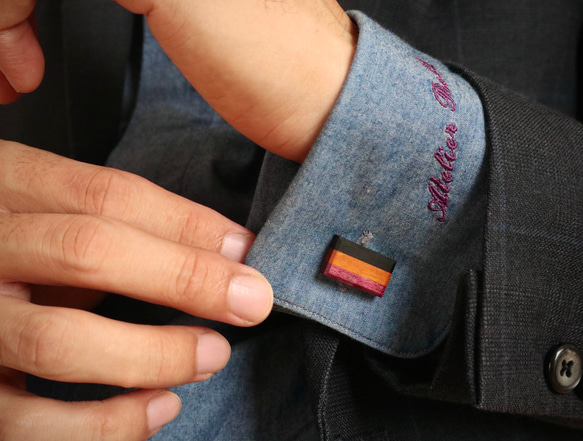 カフリンクス【tricolore】/ハロウィンカラー 2枚目の画像