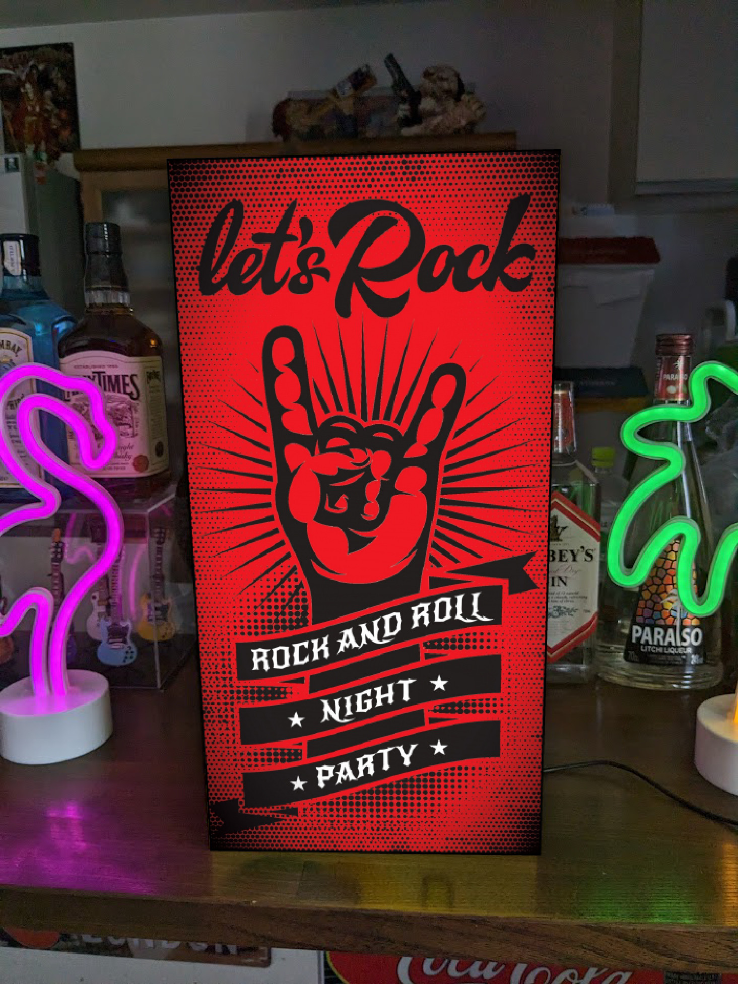 ロックンロール ロック魂 ギター アンプ ライブハウス 看板 置物